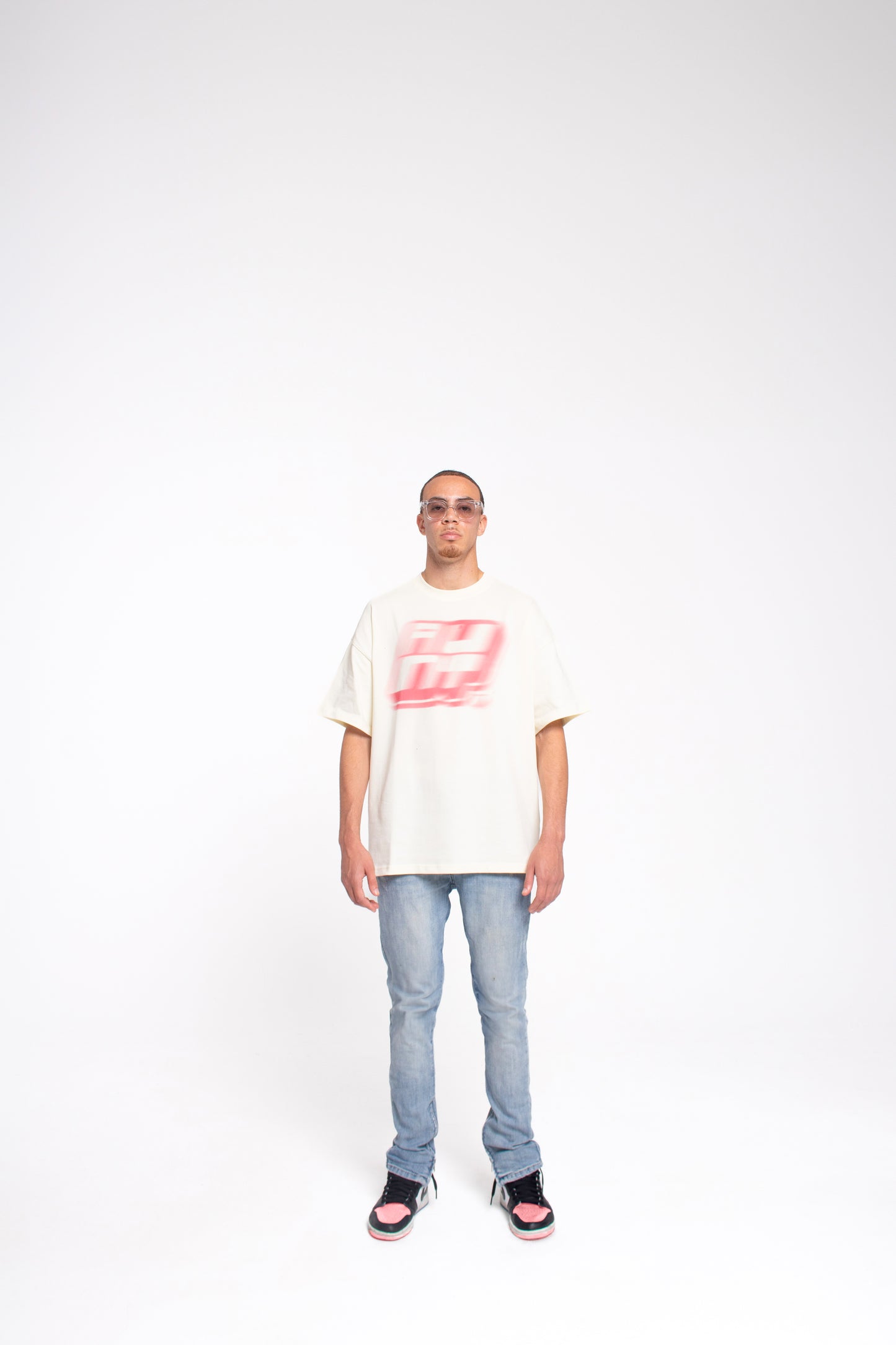 AUNT FADED PINK LOGO TEE