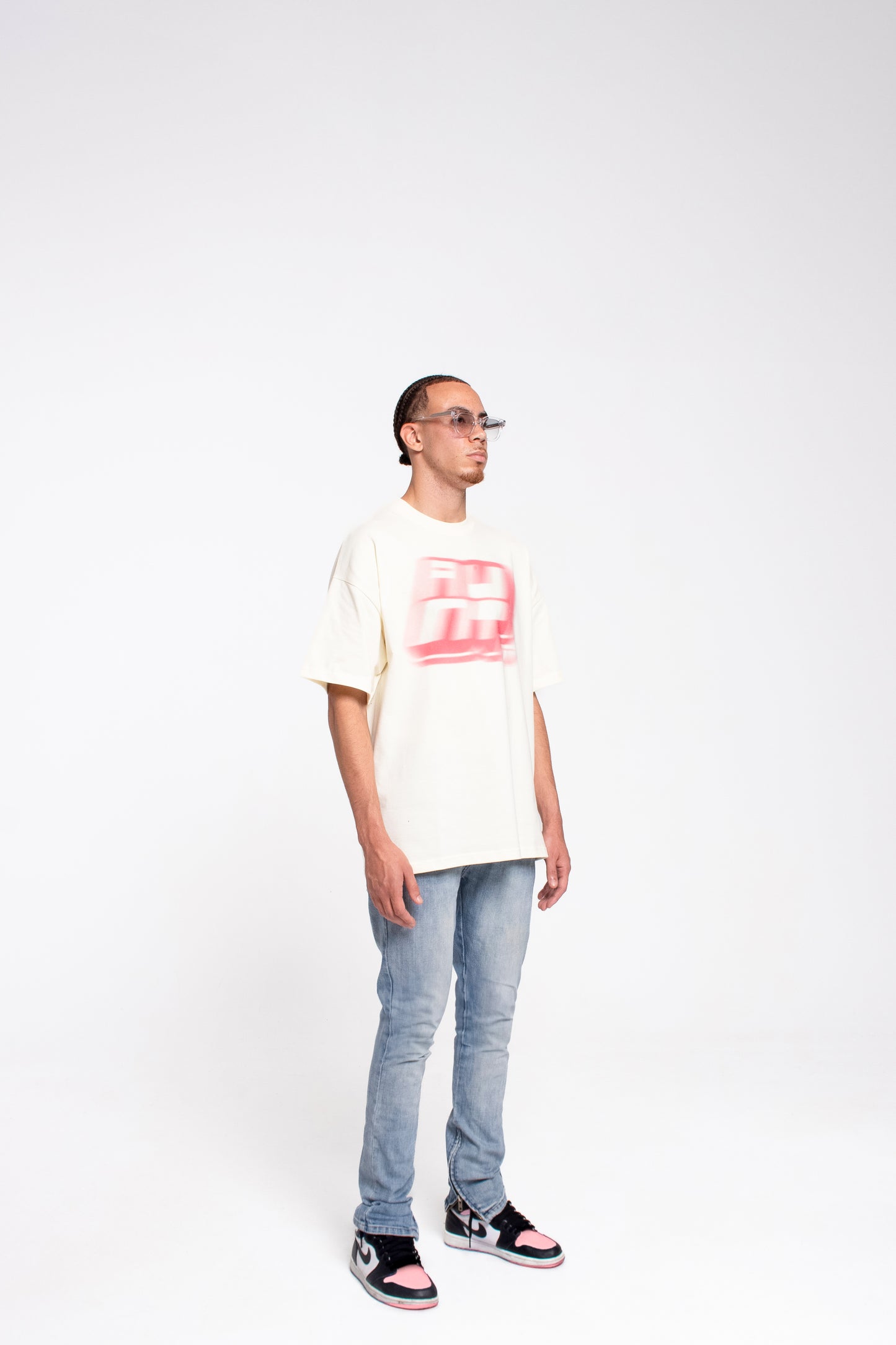 AUNT FADED PINK LOGO TEE