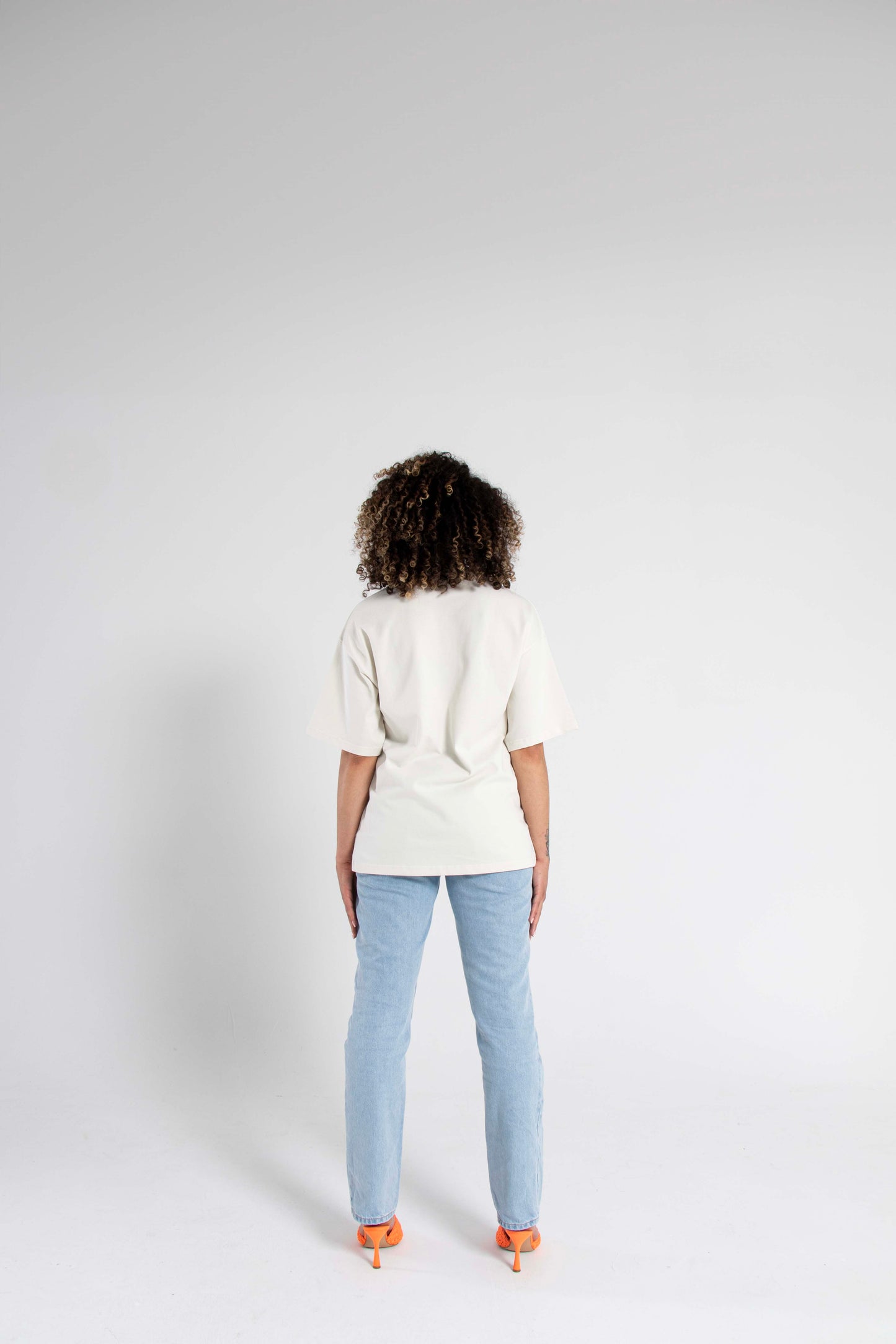 AUNT FADED ORANGE LOGO TEE