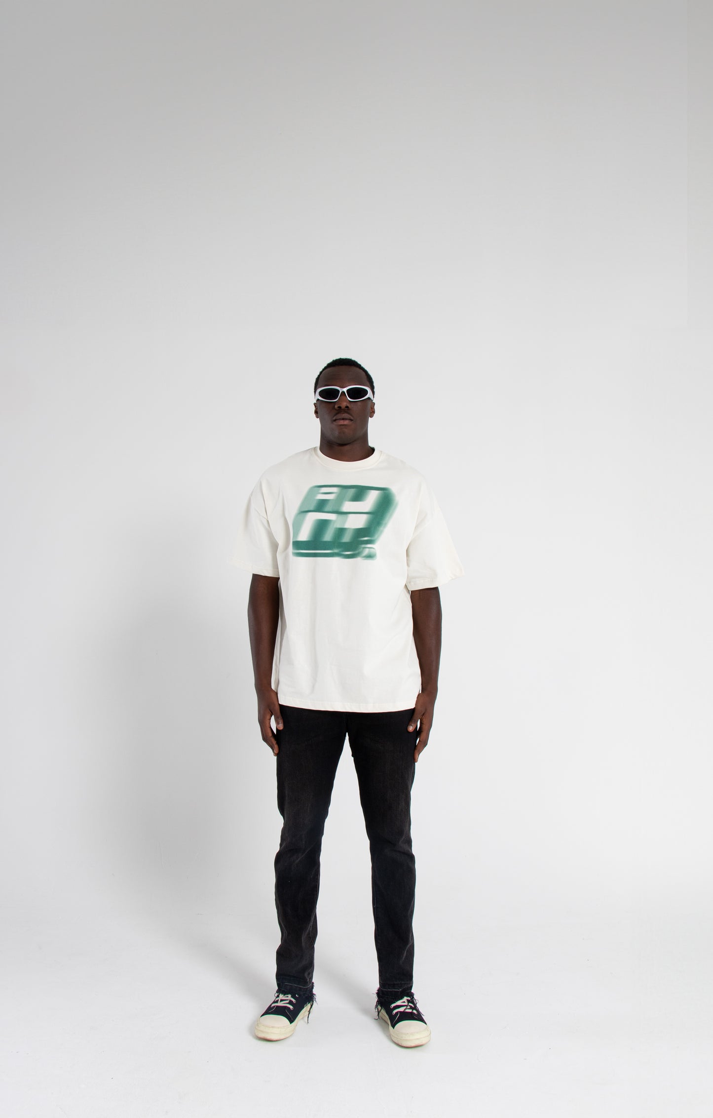 AUNT FADED GREEN LOGO TEE