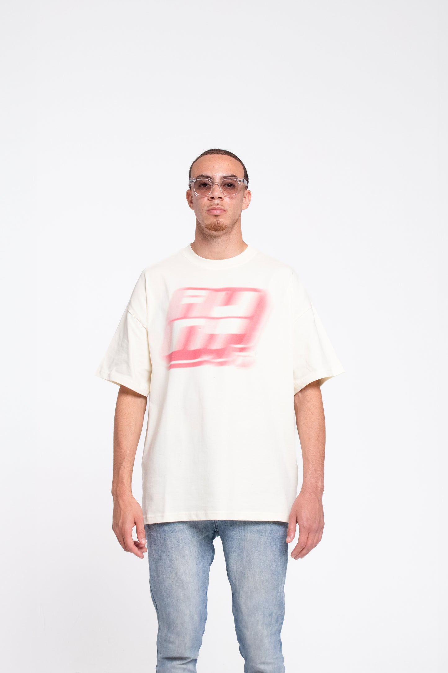AUNT FADED PINK LOGO TEE