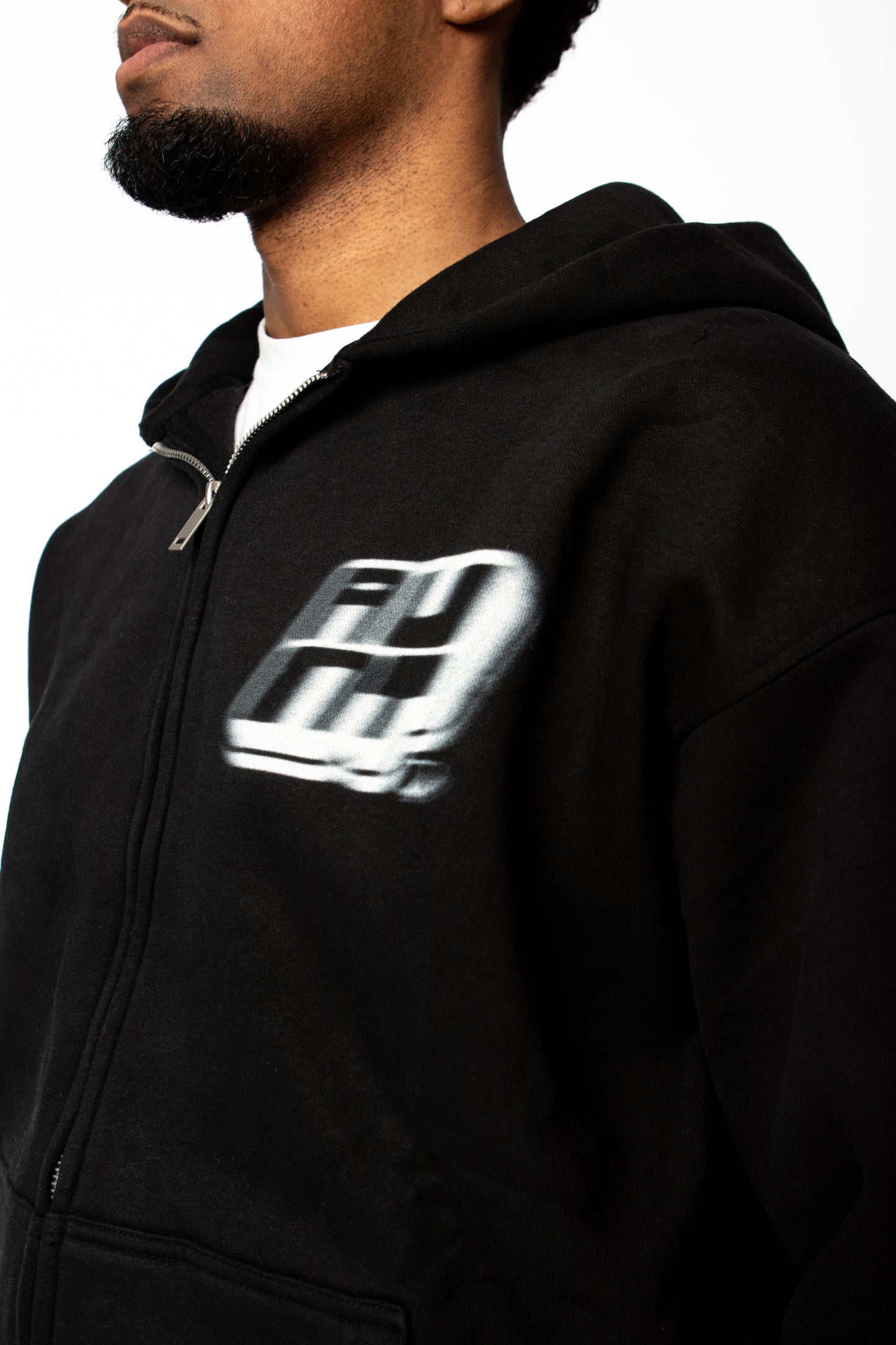 AUNT FADED LOGO ZIP HOODIE