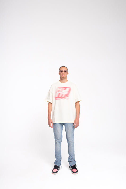 AUNT FADED PINK LOGO TEE