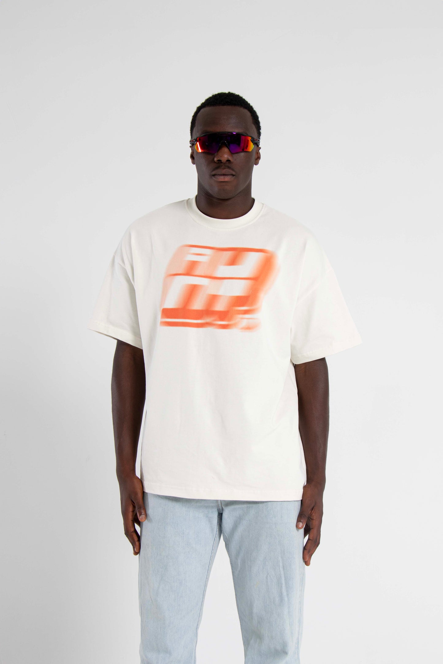 AUNT FADED ORANGE LOGO TEE