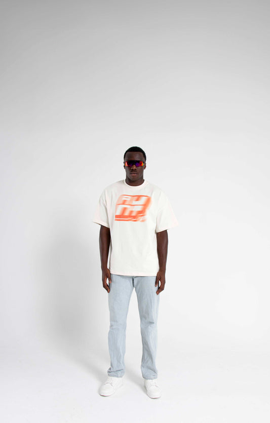 AUNT FADED ORANGE LOGO TEE